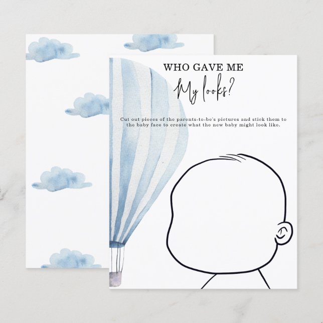 Who gave me My looks? baby shower game (Front/Back)