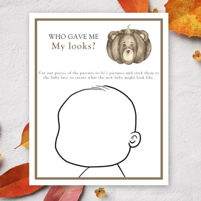 Who gave me my looks baby shower game (Creator Uploaded)