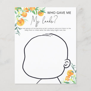 Who gave me my looks baby shower game