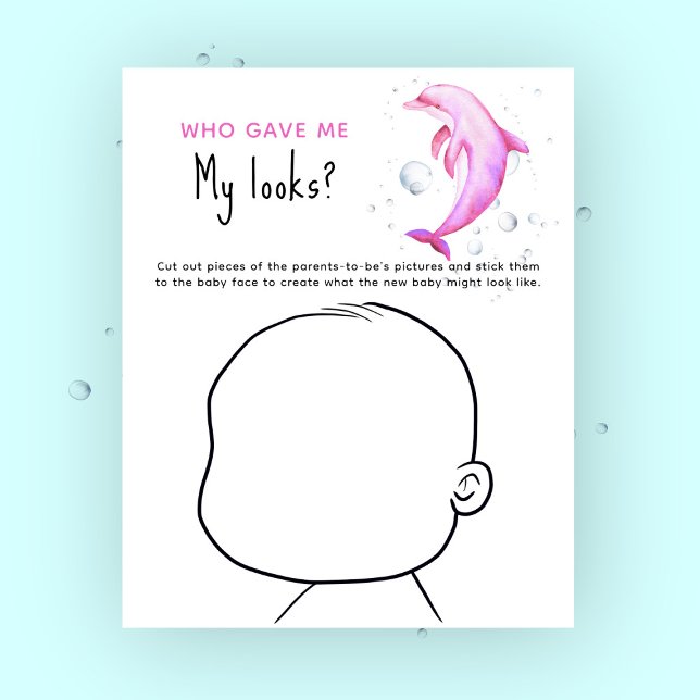 Who gave me My looks? dolphin baby shower game (Creator Uploaded)