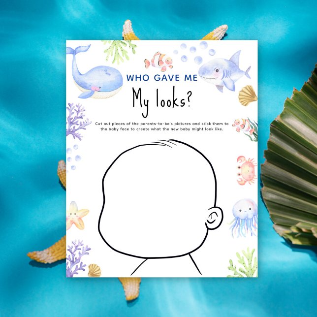 Who gave me My looks? Ocean baby shower game (Creator Uploaded)