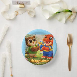 Who happy Easter kids holiday paper bowls Plate
