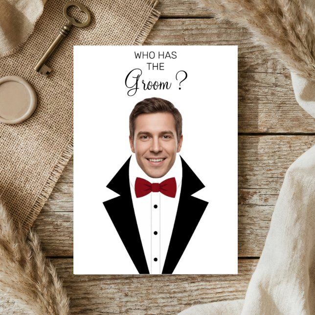 Who Has The Groom Scratch Off Game Bridal Shower T Thank You Card (Creator Uploaded)