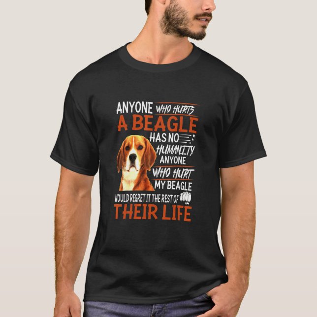 Who Hurt My Beagle T-Shirt (Front)