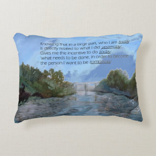 Who I am Today Inspirational Decorative Cushion