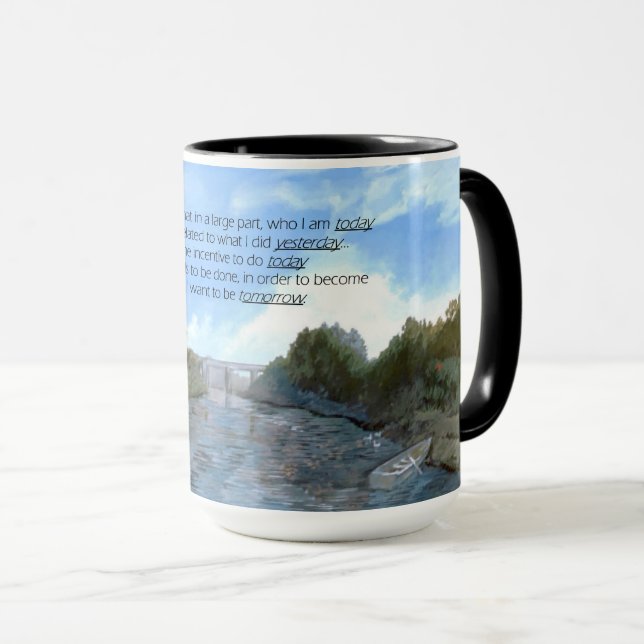 Who I am Today Inspirational Mug (Front Right)