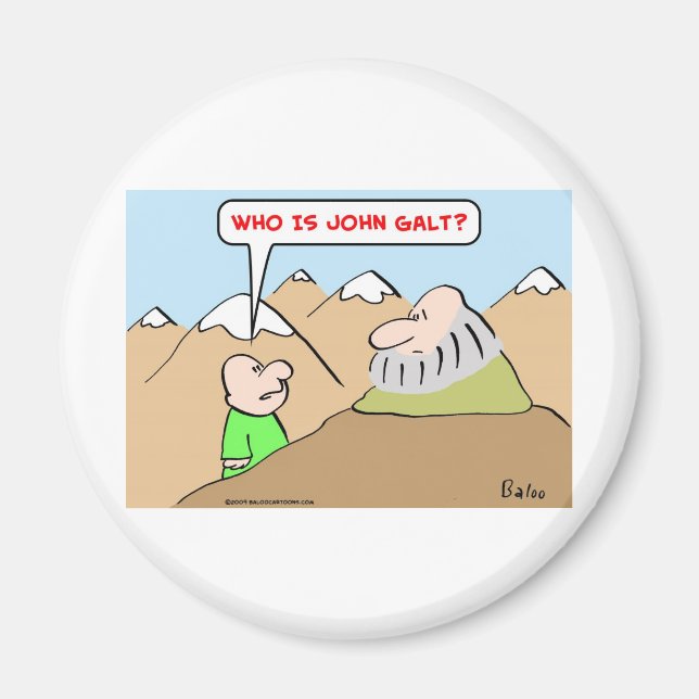 who is john galt ayn rand objectivism magnet (Front)