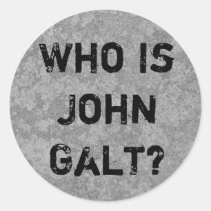 Who Is John Galt? Classic Round Sticker