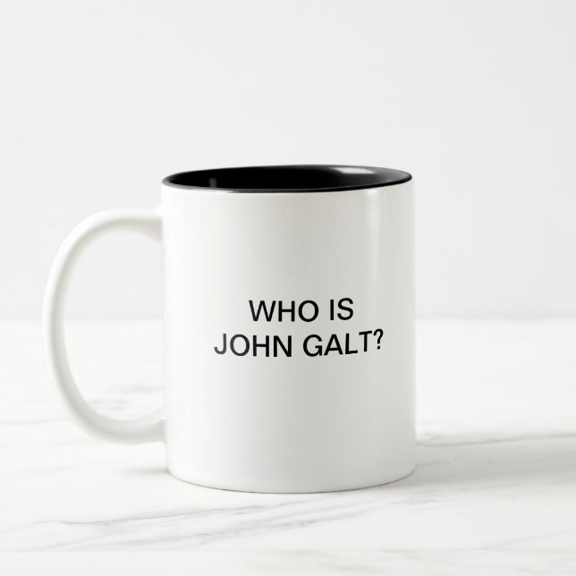Who is John Galt? Two-Tone Coffee Mug (Left)