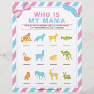 Who Is My Mama [Gender Surprise] Custom Letterhead