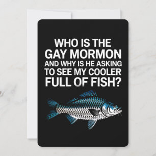 Who Is The Gay Mormon Funny LGBTQ Pride Fish Invitation