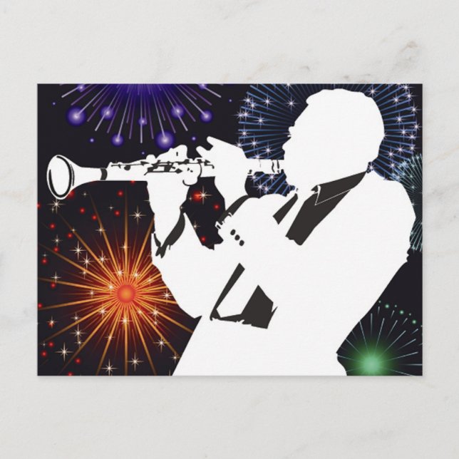 Who is this clarinet man? postcard (Front)