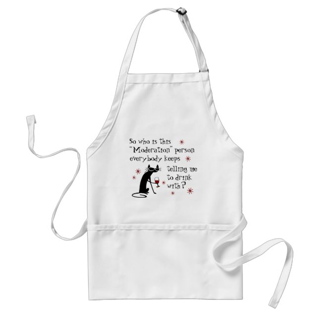 Who Is This Moderation Funny Wine Quote Standard Apron (Front)