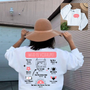 Who Is Yeshua Religious Women Pink Sweatshirt