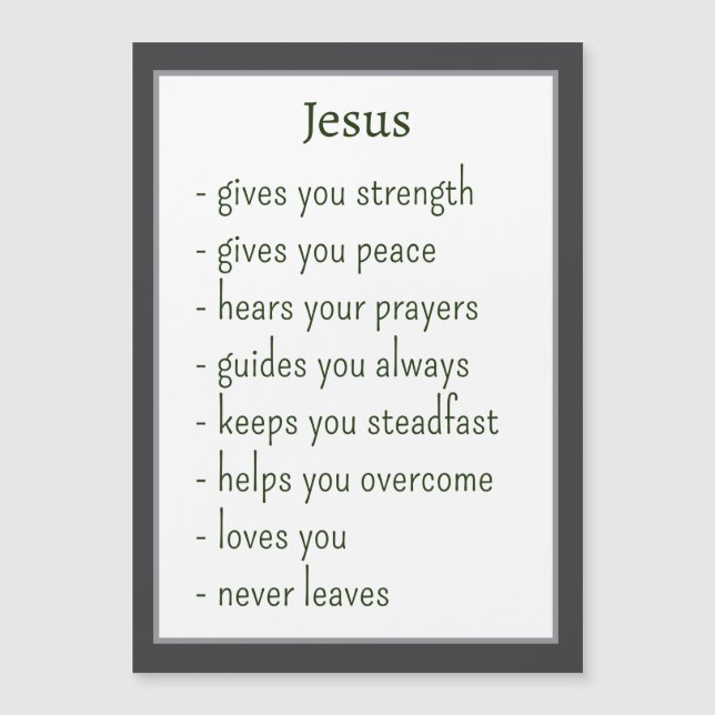 Who Jesus is Comforting Reminder Keepsake Gift (Front)