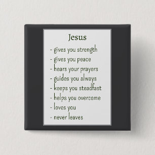 Who Jesus is Comforting Reminder Keepsake Gift 15 Cm Square Badge