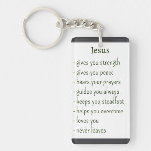 Who Jesus is Comforting Reminder Keepsake Gift Key Ring
