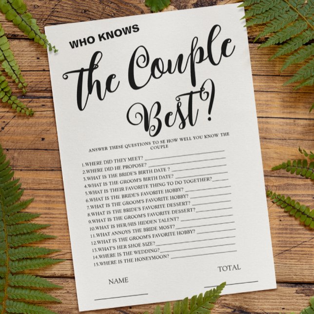 Who knows Couple best Simple Bridal Game (Creator Uploaded)