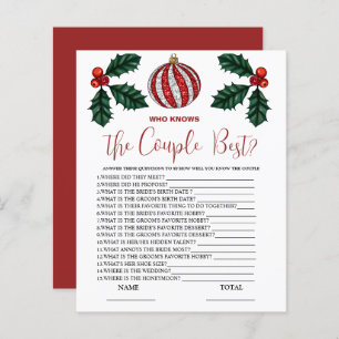 Who knows Couple best Winter Bridal Game