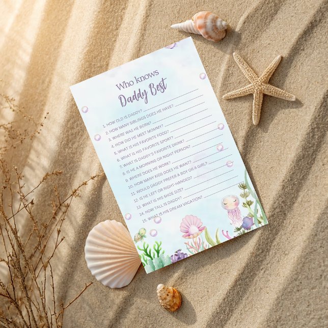 Who Knows Daddy Best under Sea Baby Shower Game  (Creator Uploaded)