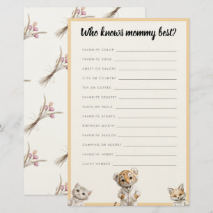 Who knows mommy best? Whimsical Pajama Animals Stationery