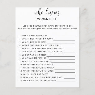 Who knows mummy best