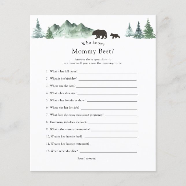 Who Knows Mummy Best (Front)