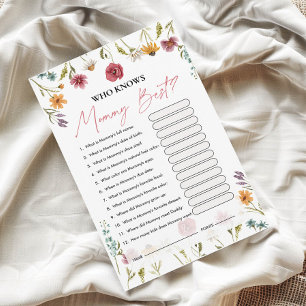 Who Knows Mummy Best Baby Shower Game