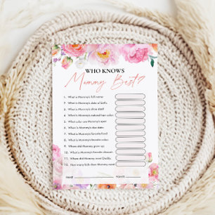 Who Knows Mummy Best Baby Shower Game