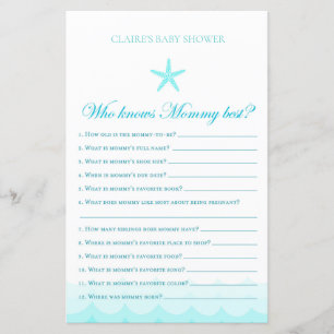 Who Knows Mummy Best - Baby Shower Game