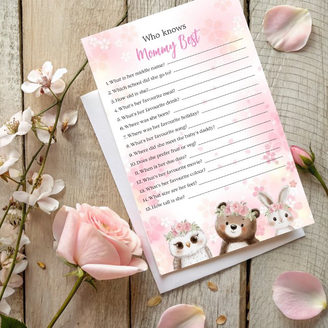 Who Knows Mummy Best Game - Woodland Theme (Creator Uploaded)