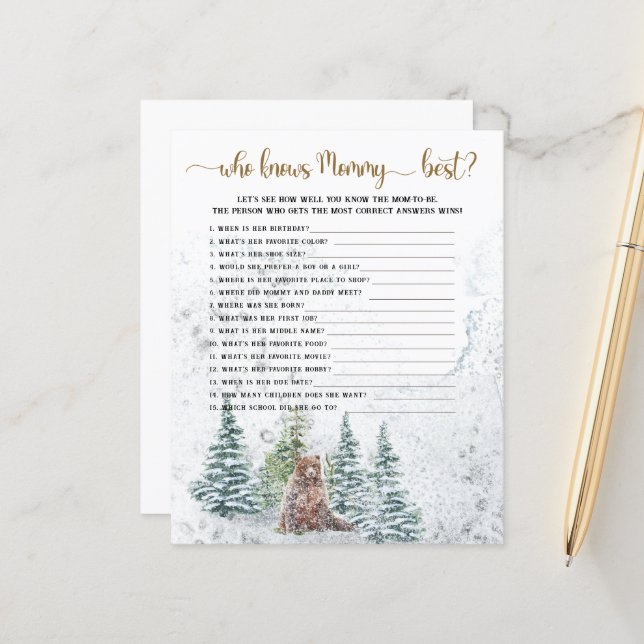  Who knows mummy best shower game (Front/Back In Situ)