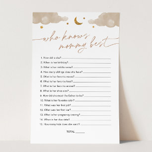 Who Knows Mummy Best Twinkle Star Baby Shower