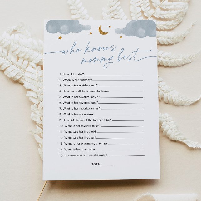 Who Knows Mummy Best Twinkle Star Baby Shower Invitation (Creator Uploaded)