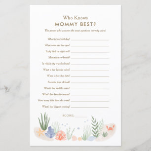 Who Knows Mummy Best Under the Sea Baby Shower