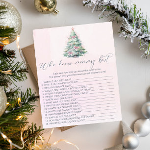 Who knows mummy best Winter pink baby shower game
