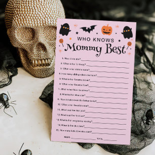 Who Knows Mummy Halloween Witch Baby Shower Game 
