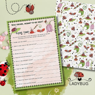 Who Knows Mummy-to-Be Best? Ladybug Baby Shower Invitation