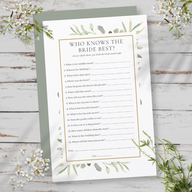 Who Knows The Bride Best Bridal Shower Game (Creator Uploaded)