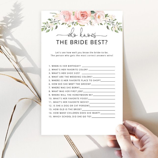 Who knows the bride best game (Creator Uploaded)