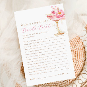 Who Knows the Bride Best Pink Bridal Shower Game
