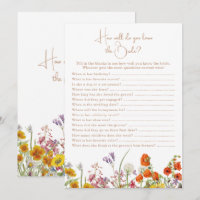 Who Knows the Bride Colourful Wildflower Game