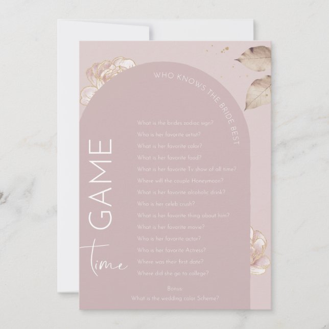 Who Knows The Bride | Pretty in Pink Bridal Shower (Front)