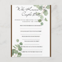 Who Knows the Couple Best Bridal Shower Game