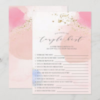 Who Knows the Couple Best Bridal Shower Game Invit