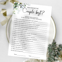 Who Knows The Couple Best Bridal Shower Game