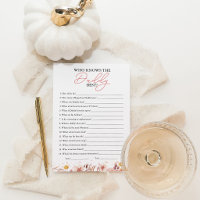 Who Knows the Daddy Best Fall Baby Shower Game