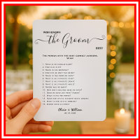 Who Knows The Groom Best Elegant Wedding Game