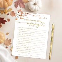 Who Knows the Mummy Best Fall Baby Shower Game