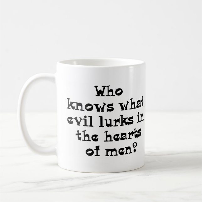 who knows what evil coffee mug (Left)